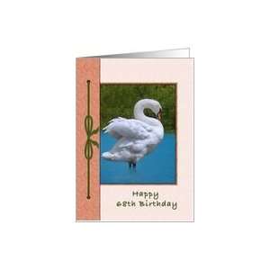  68th Birthday, Mute Swan Bird Card Toys & Games