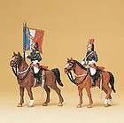 PREISER 10460 HO (1:87) FRENCH REPUBLICAN GUARDS with ENSIGN 