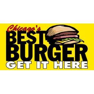  3x6 Vinyl Banner   Chicago Best Burgers 