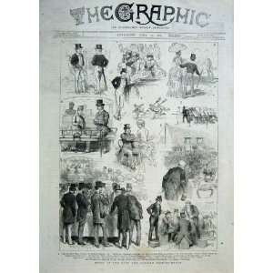  Eton V Harrow Cricket Match 1884 Antique Print