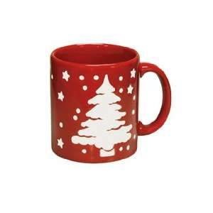   Waechtersbach Christmas Red Coffee Tea Mug White Tree 