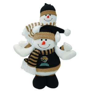   Jacksonville Jaguars Plush Double Stacked Snowman Christmas Decoration