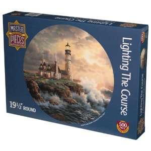  Lighting The Course 500 Piece Round Puzzle: Toys & Games