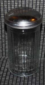 Vintage Libbey of Canada Glass Sugar Jar w/ Metal Lid  