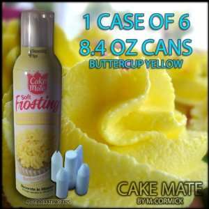 Cake Mates   Buttercup Yellow Soft Cake Frosting / Cup Cake Icing Case 