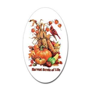  Sticker (Oval) Thanksgiving Harvest Seeds of Life Corn 