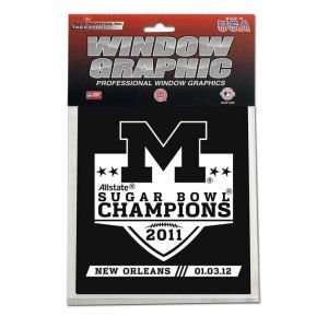   2012 Sugar Bowl Champ Window Graphic Small: Sports & Outdoors