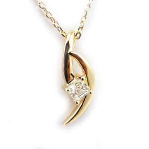  Necklace plated gold Câlin white.: Jewelry