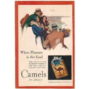  1930 Camel Cigarette When Pleasure is the Goal Football 