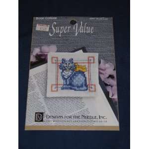   Blue Cat Cross Stitch Book Corner Kit 2047: Arts, Crafts & Sewing