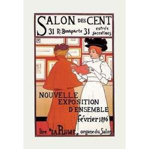  poster printed on 12 x 18 stock. Salon des Cent: Home & Kitchen