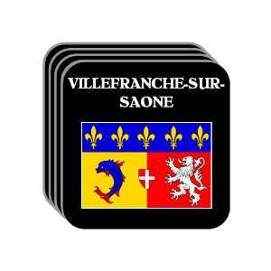 Rhone Alpes   VILLEFRANCHE SUR SAONE Set of 4 Mini Mousepad Coasters