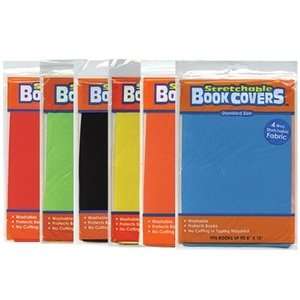   Color 8inch X 10inch Stretchable Fabric Book Covers: Office Products