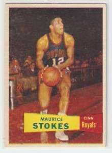 1957 Topps Basketball R Card # 42 Maurice Stokes Nice  