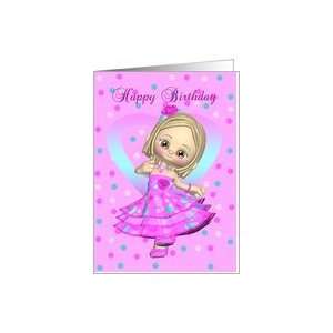   dancing birthday card   pink and blue polka dot Card: Toys & Games