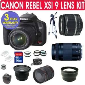  Canon Rebel XSi Digital SLR Camera + Deluxe Camera Outfit 
