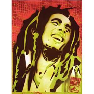  Bob Marley Portrait, Stencil Painting By Monument Ltd 