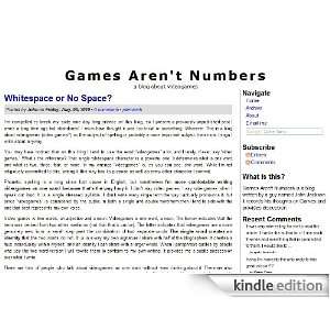  Games Arent Numbers: Kindle Store: John Jackson