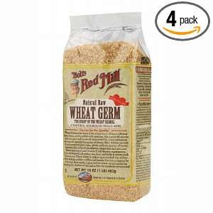 Bobs Red Mill Wheat Germ, 16 Ounce (Pack of 4)  Grocery 