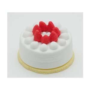   Strawberry White Whip Cream Round Birthday Short Cake: Toys & Games