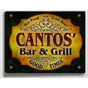  Cantoss Bar & Grill 14 x 11 Collectible Stretched 