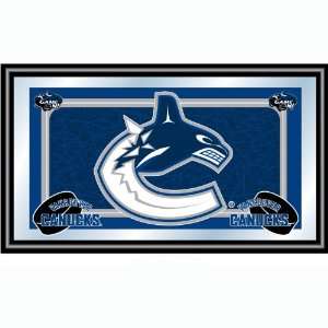  NHL Vancouver Canucks Framed Team Logo Mirror: Sports 