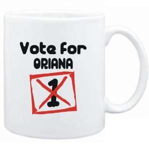  Mug White  Vote for Oriana  Female Names Sports 
