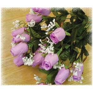   Set of 3 Lavender Silk Closed Rose Bud Bushes: Arts, Crafts & Sewing