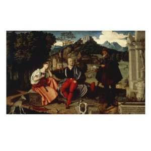   Pilgrim in a Landscape Giclee Poster Print by Domenico Caprioli, 24x32