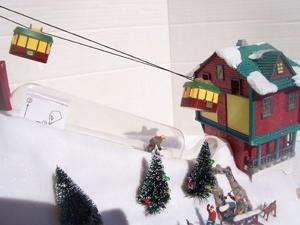   WONDERLAND CHRISTMAS SKIING SKI CABLE CARS ANIMATED MUSICAL SNOW