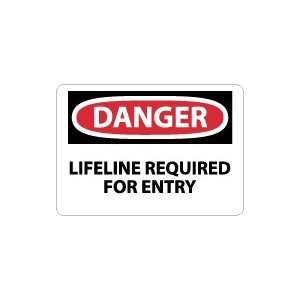   DANGER Lifeline Required For Entry Safety Sign: Home Improvement