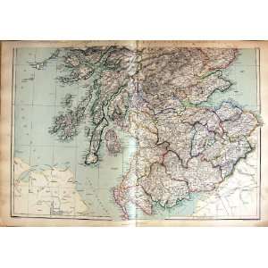  1872 Map Southern Scotland Arran Firth Forth Solway: Home 