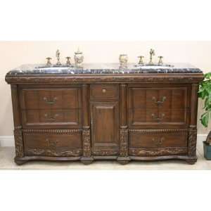  Stockton Double Vanity Sink Cabinet 72 Inch: Home 