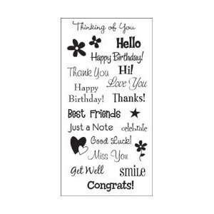  New   Paper Company Clear Stamps 4X8 Sheet   Greetings by Paper 