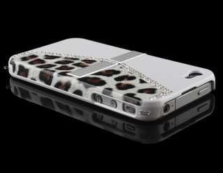 Luxury Leopard Diamond Stand Handbag Hard Back Case Cover For Apple 