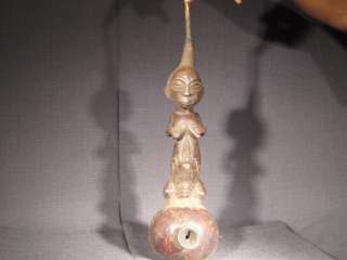 Africa_Congo: Luba calabash pipe #32 tribal african art  