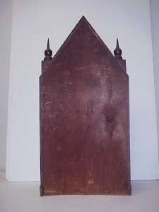 NEW HAVEN CLOCK CO. WOOD STEEPLE CLOCK REVERSE PAINTED  