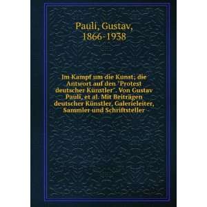   , Sammler und Schriftsteller Gustav, 1866 1938 Pauli Books