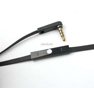 5mm in ear black headphone earphone headset w/ MIC for iphone ipod 