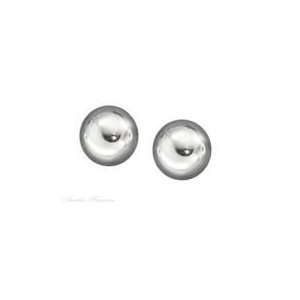  Sterling Silver Button Post Earrings 16mm: Jewelry