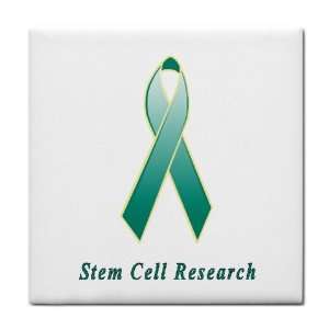  Stem Cell Research Awareness Ribbon Tile Trivet 