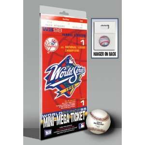  1998 World Series Mini Mega Ticket   New York Yankees 