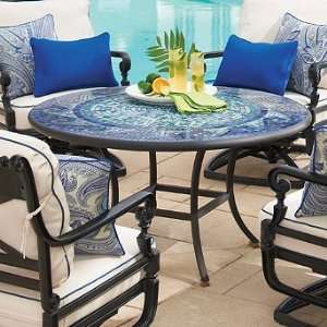  Ocean Wave Mosaic Outdoor Chat Table   Frontgate, Patio 