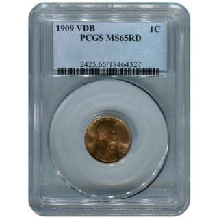 1909 VDB Lincoln Small Cent Penny PCGS MS65RD  