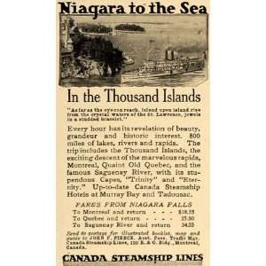  1916 Ad Canada Steamship Lines Thousand Islands Niagara 