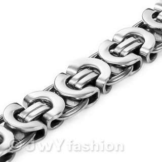 MENS 316L Silver Charm Stainless Steel Necklace Chain  