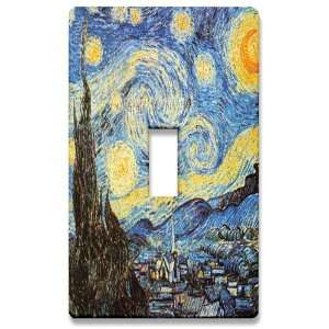 Van Goghs Starry Night Light Switch Plate: Single Toggle   No Visible 