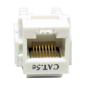 SF Cable, CAT5E Punch Down 110 Type Keystone Jack WHITE 