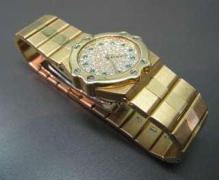 Chopard St Moritz 18K Yellow Gold Diamond & Emerald Watch Ref.   5156 