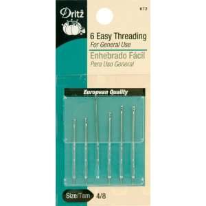  Easy Threading Hand Needles 6 Pack Size 4/8 Arts, Crafts 